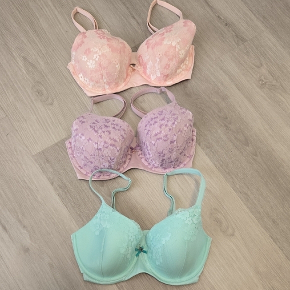 Victoria's Secret Other - Victoria's Secret Lace Bra Trio - Pink, Lavender, and Mint